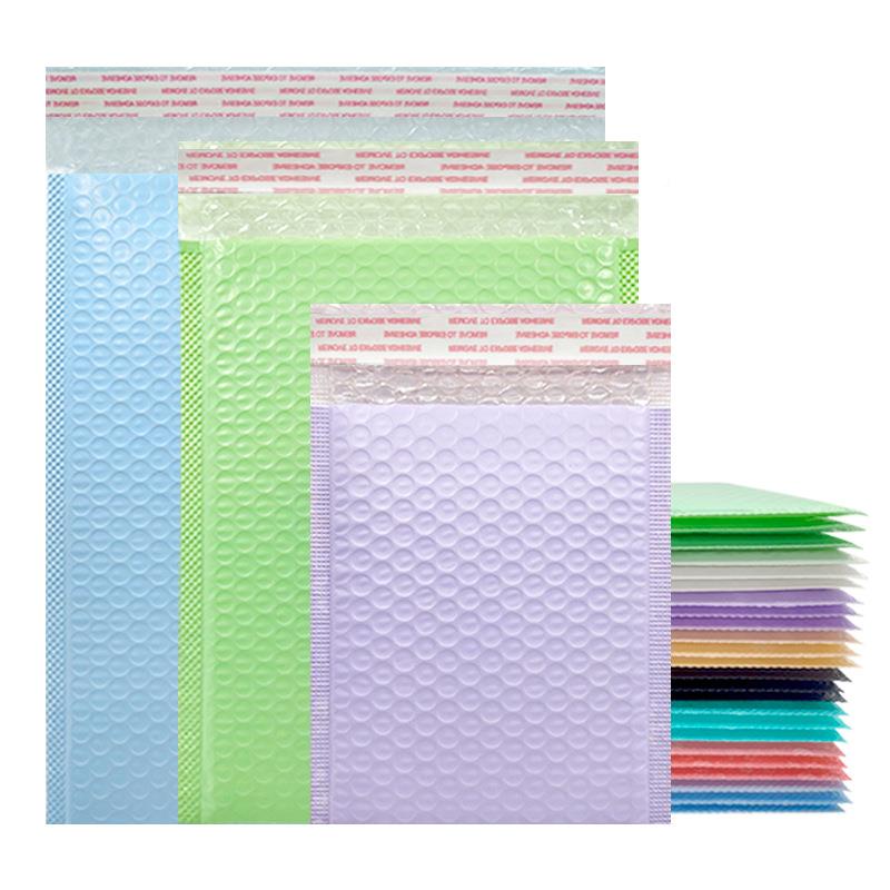 色气泡袋共挤膜泡660沫快彩料递袋裸粉色打包装材自粘信加厚封袋