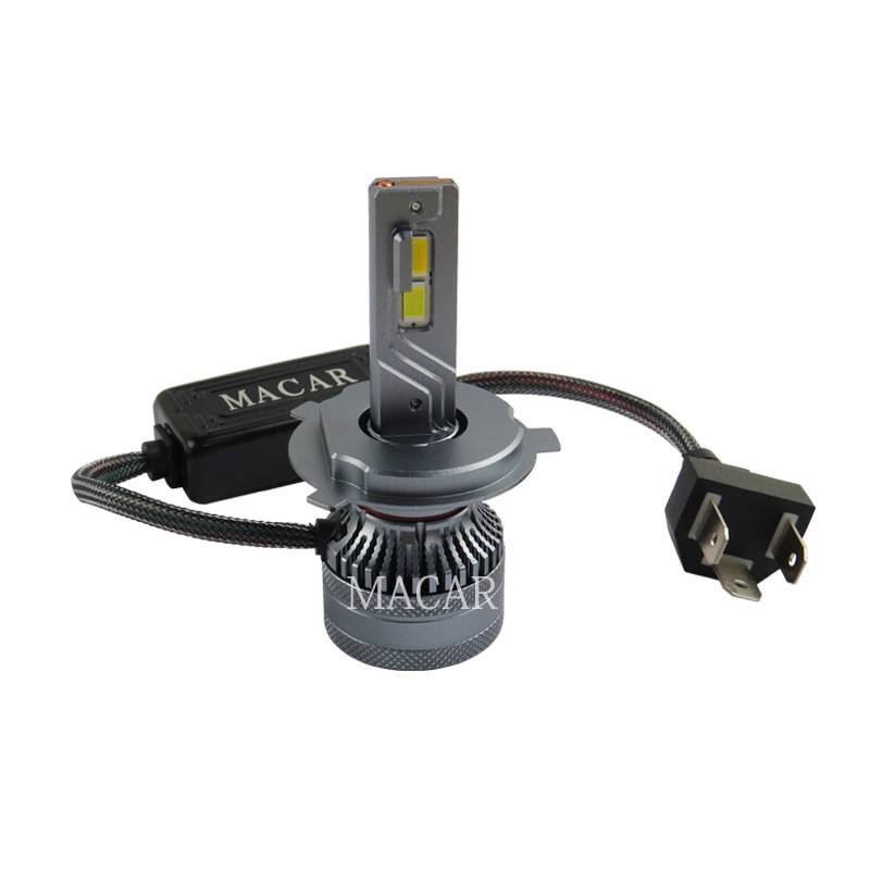 高亮超聚光led汽车大灯h4远光近光双色三色led前大灯h7h11H1H3900