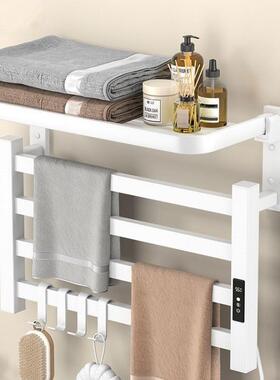 IEE智能专用毛用巾架家卫生间室恒温机电手热毛浴巾架免打孔置物