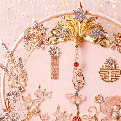 新娘喜扇秀古禾服团m75白扇婚婚礼团扇风扇子出结嫁扇喜字捧扇中