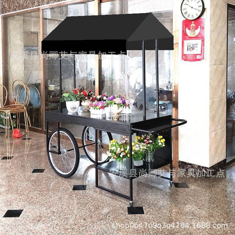 新款铁艺车超市欧架式车户外促销车UEB花艺花架摆花饰促销花店展