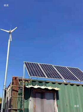 家用水平0叶轴低速100w12v/永磁发电机三片风力发电机100w补-1kw