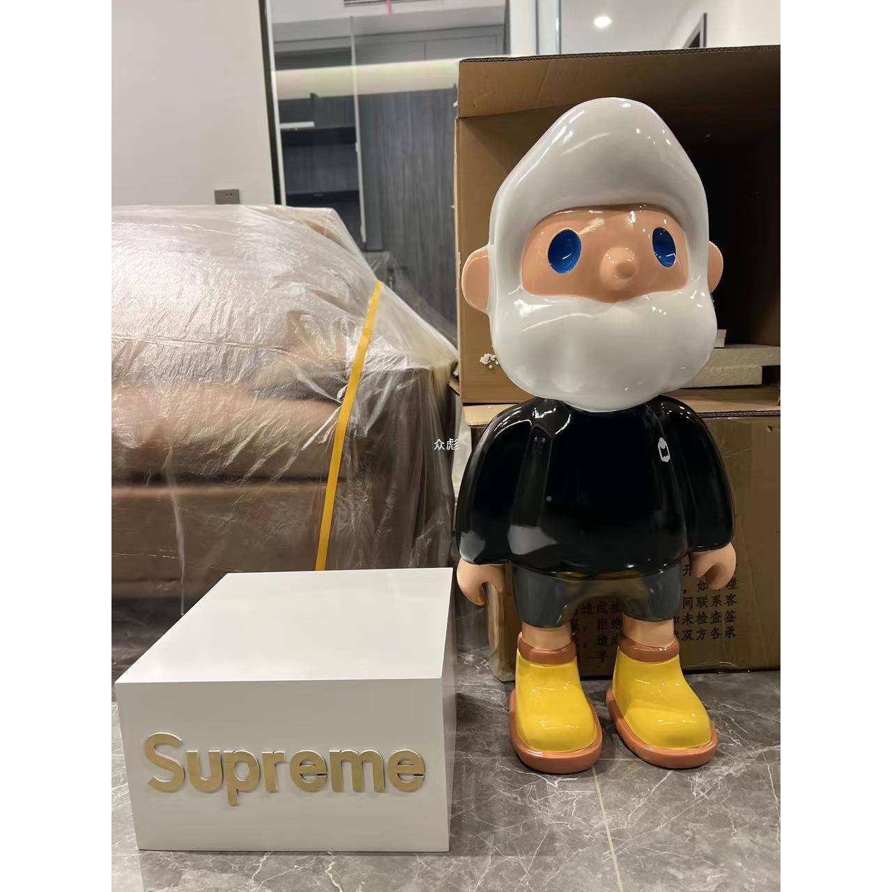 网红Frarme无品牌/Bo大b男友大号落地件潮玩客厅橱窗装饰娃公摆仔