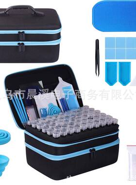 新款热8卖钻石画BPQ工具手提紫色格收纳包10点钻套多功能分装钻