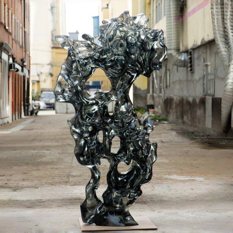 客厅铂晶明太透湖石雕塑玄关台板房685售楼处别样墅店摆件家居酒