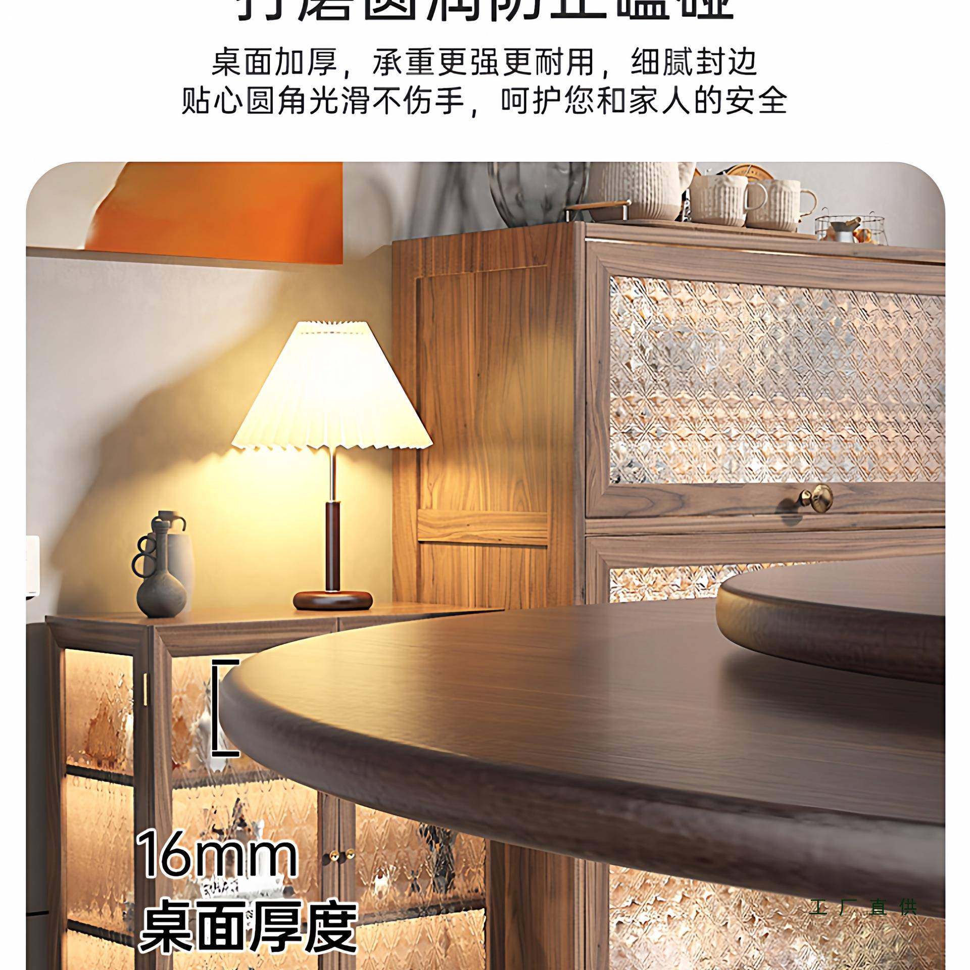 可折5叠2餐桌家用出易租房屋可移动10人15ORK人简大圆桌子吃饭桌