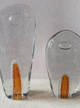 现代约创意琉璃简件气泡琉璃玻璃HKZ工艺摆品样板房家居面桌餐桌