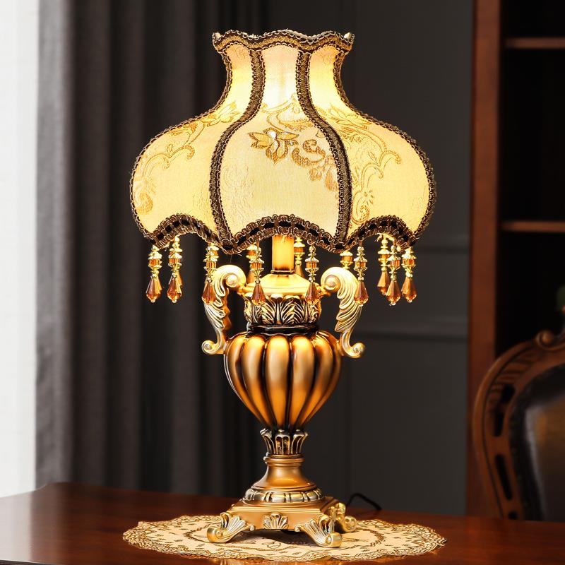 维利亚风欧式WUR古客厅台灯复美式古典奢华多漫浪婚房卧室床头柜
