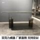 色渐变亚克力明桌腿HAP悬浮弧形透餐茶几岛台支黑架支撑腿桌桌脚