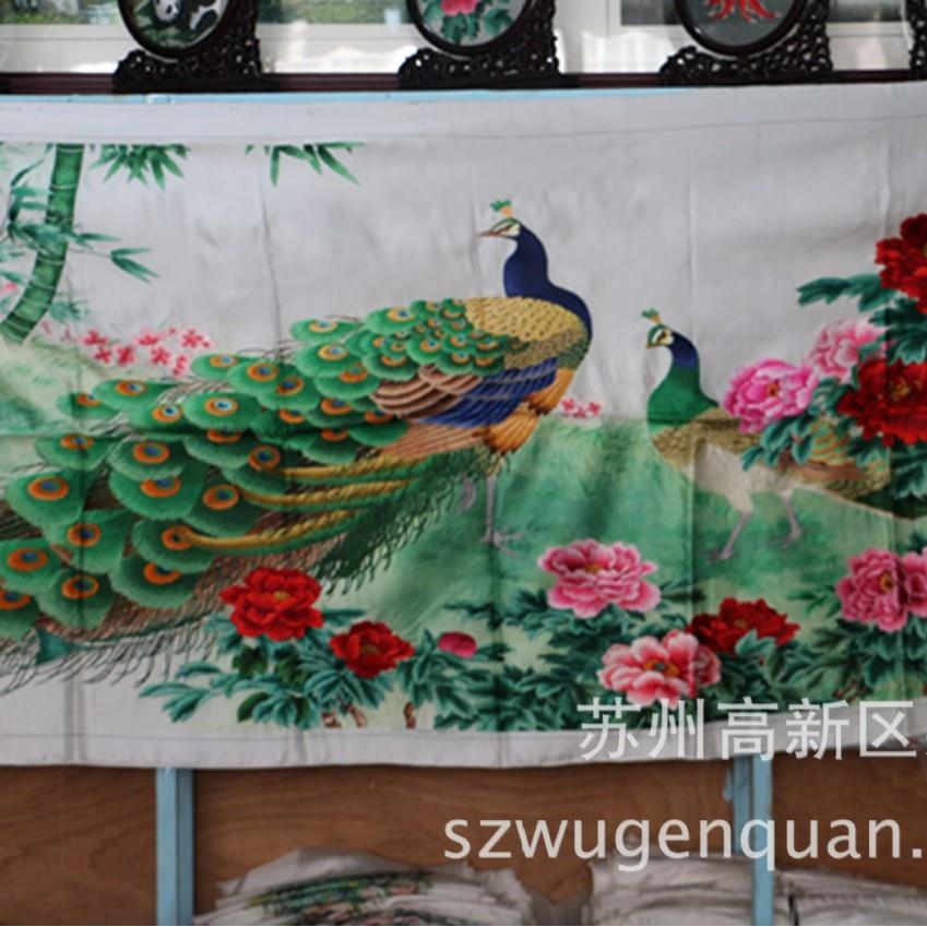 绣绣300片单绣面厅家居会议室装饰画苏苏州手工刺绣马客到成功图片