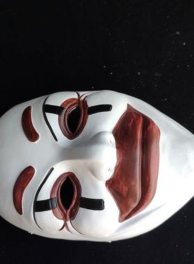 我是谁面具WhoAmI万圣节欢节派对谱脸树脂面罩DGV狂影视道具新mas