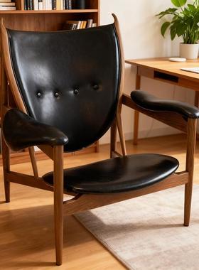 意式主人酋长椅钢皮架客厅子休闲椅阳椅台70407中古复古扶手沙发