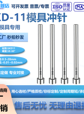 模具冲针冲头SKD11加硬T型圆柱杆五金模具冲压孔配件非标定制做