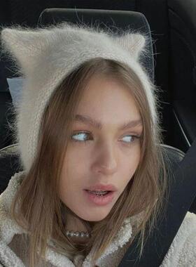New Girl Cat Ear Plush Hats Warm Winter Ear Hats Women'