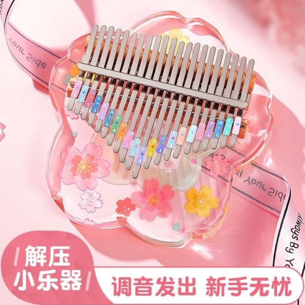 指拇指琴透明7初学者水晶女学生ali21乐器音卡林巴手1音k钢琴mba