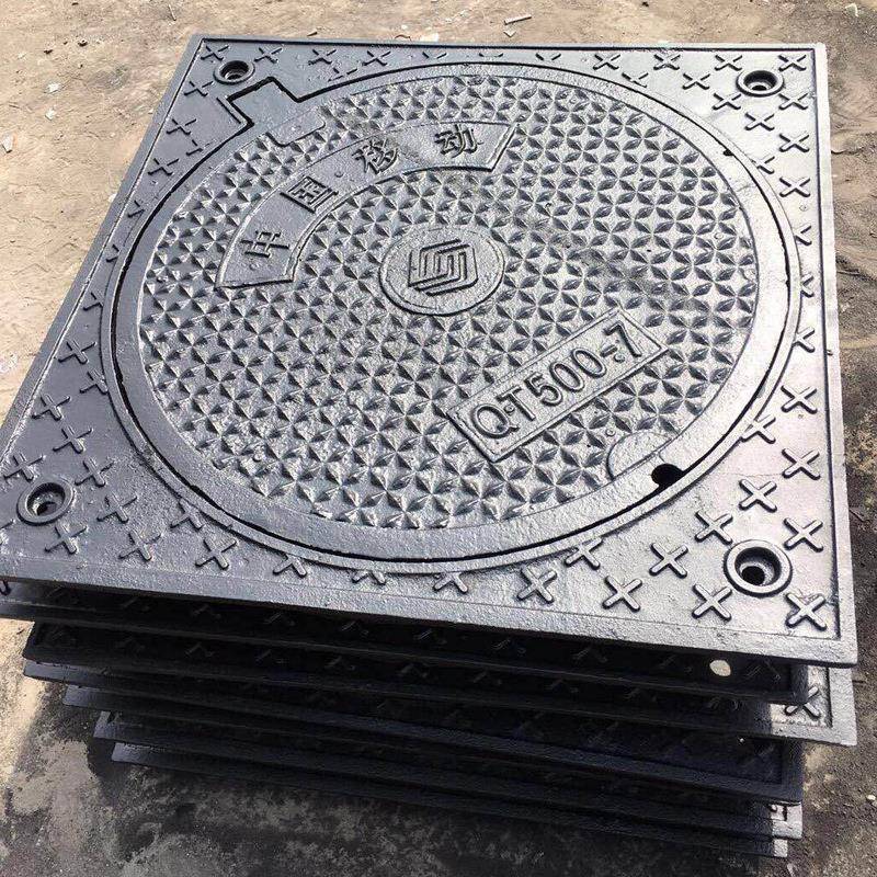 球水墨铸铁井盖形方726形重型雨窨污水下圆水道阴井盖沟盖板沙井