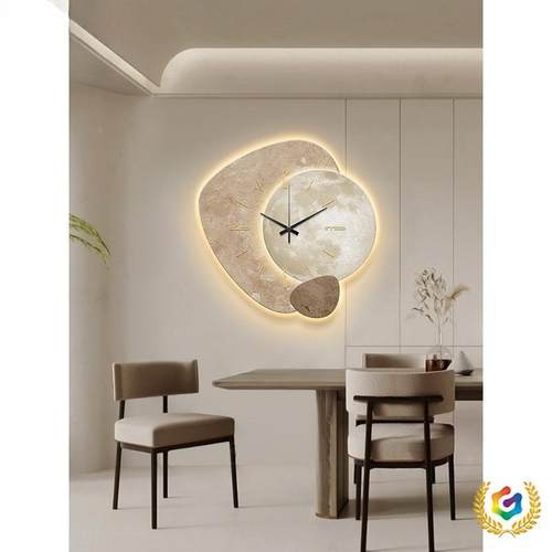 意钟式轻奢挂钟客厅新款感餐厅装饰画壁表挂墙RSZ创时钟灯家意用