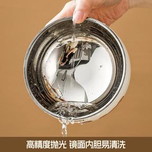 儿童吃饭碗幼儿园防摔隔热防烫汤碗 谋生16不锈钢碗家用2024新款