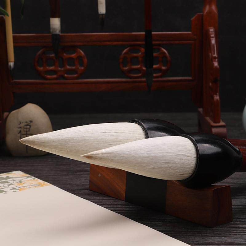 斗笔LEJ大毛笔大粗业级专提斗国画号抓短杆羊笔毫实木笔杆牛角笔
