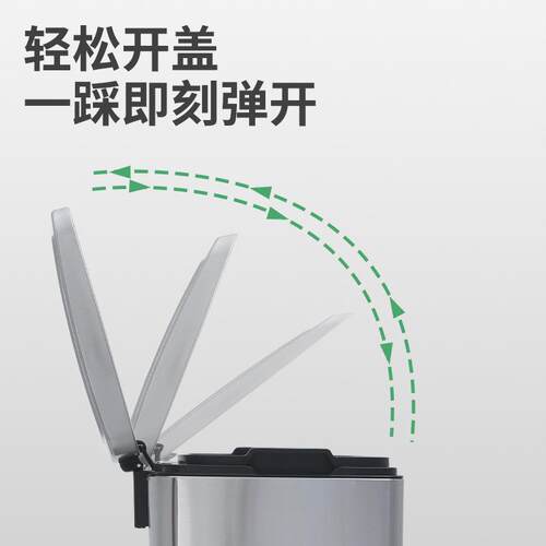 厂家供不锈钢分类垃圾桶干湿家分离户外带盖带直脚KIL踏用垃圾桶