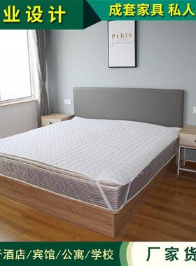 出租房公寓双人公床套家具常熟喜瑞都酒店家客房房寓板LLF式具