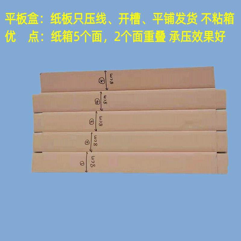 长纸箱8面8*8cm五层加强平板条瓦楞包装细长条截型cm宽1.KSJ5米长