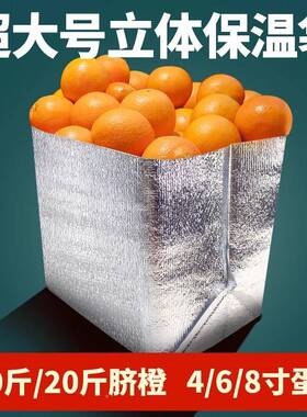 快递水果蛋糕生雪LRJ鲜糕外箔卖打包冷藏袋厚立体铝加保温袋垒德