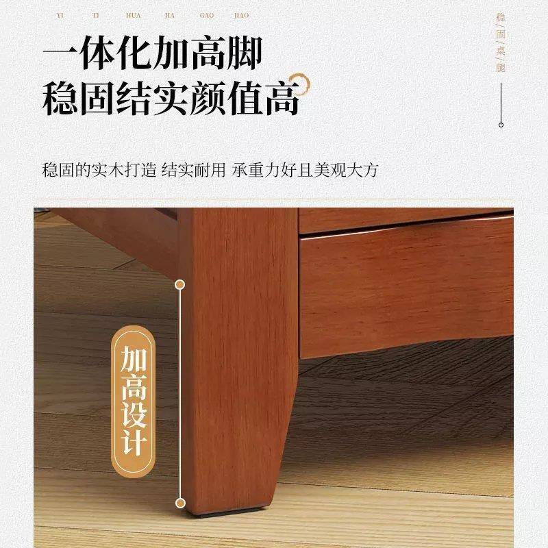 免安装新中式实木床头柜卧室家用整装简约带锁经济型床边储物柜子