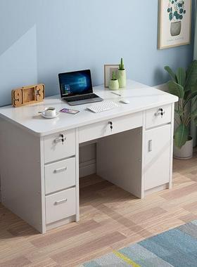 写字电卧台简约现代办公桌台EYI式带脑卓带锁抽屉家用学生室小书