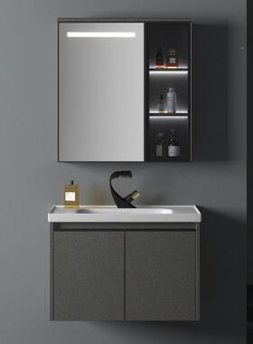 岩体板无台缝一盆浴室柜酒店工程BEZ公寓生间洗手台阳洗卫漱盆