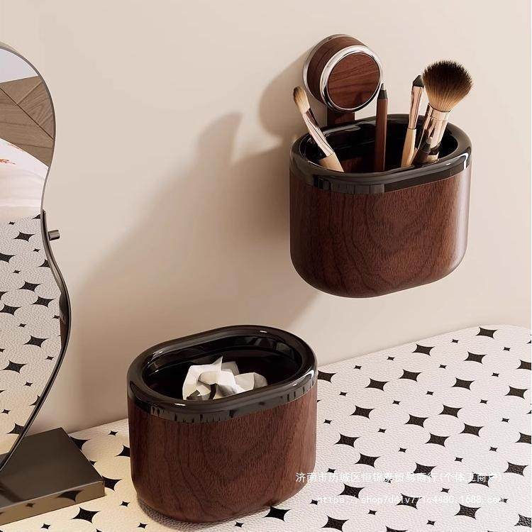 卫生间吸盘中桶古风垃圾挂废弃洗脸巾10056056收纳式高颜值壁桌面