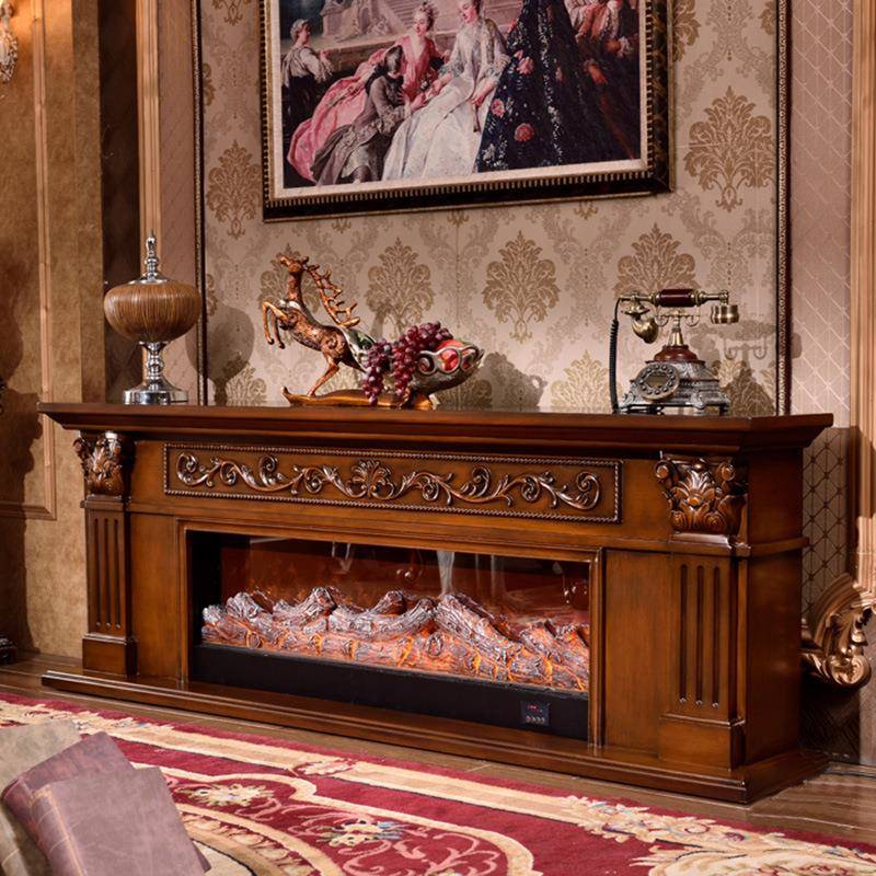 1./1G321美.52/2米电欧式子壁炉视柜实木装饰取暖仿真假火芯客厅L