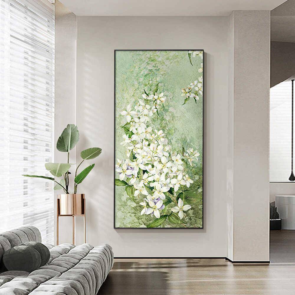 现代单幅入玄关植物风约装饰画户简轻奢挂画过道走廊晶瓷对壁104