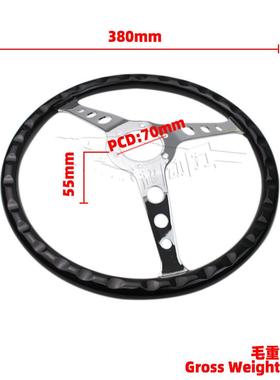 桑桃木LIC改普装复古赛方向盘捷达桑旅桑塔纳15寸实木车方向盘