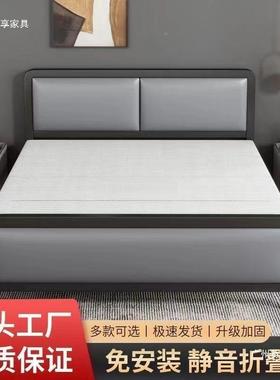 折床单人双人床宿舍办公室午休叠木板床硬出屋DVN铁艺租床家用板