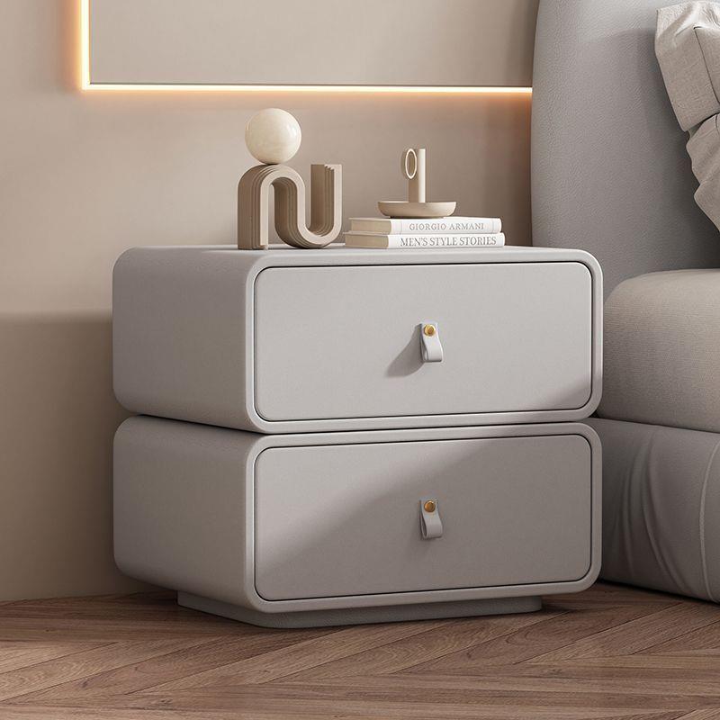 床头纳柜奶VFF现代简约小柜型实木油风床边卧室极简轻奢新款储物