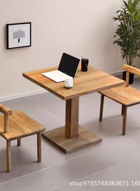 老榆木桌组合民宿20250110复茶古茶椅几用家方形办公桌实木干泡茶