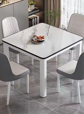 钢化璃餐桌椅户组合小型家用吃玻饭桌子客餐厅厨快QIV餐饭店桌房