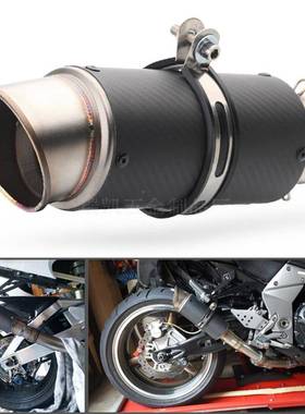 摩9托跑车SC排气管25521圆筒改装排气春风450srn管inja400z001R3R