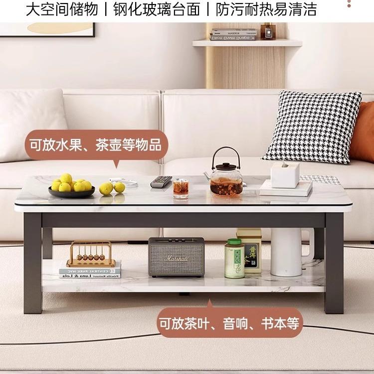 玻茶几客厅家用小户型现形代简约办公室简易茶钢化璃方茶几桌CJ00