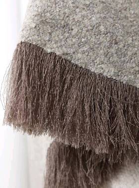 灰色现代约搭床尾巾酒店简民楼宿沙发床毯上样板间售GSJ部软装装