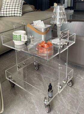透明克ITP亚力几酒店沙发角置物架几双层边卧室床头柜移动小推车