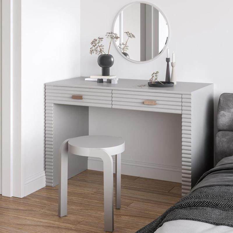 白色钢琴桌烤漆GQP梳妆台网红卧室书桌化妆梳妆桌桌大小户办公型