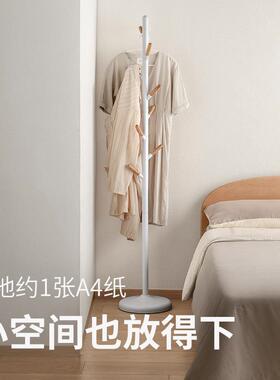 角懒落衣帽FIW架落地家用卧室型挂衣小服子包木架不占空间简易立