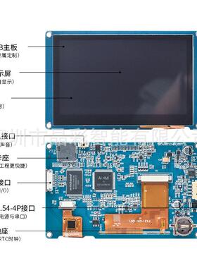 X540.3寸触摸屏工业级4代80*8XVT0支持232/TTL免码音视频