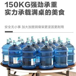 折餐桌家1234566商用饭店吃饭桌子出租桌房简易饭叠桌现代简约圆1
