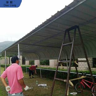 彩隔钢包雨棚彩钢瓦铁皮遮盖彩钢板雨棚屋顶阳瓦54510041光房热遮