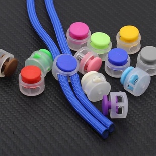 弹簧扣吊扣绳扣双孔猪鼻扣塑料卡扣松紧调节扣卫衣下摆鞋带裤脚扣