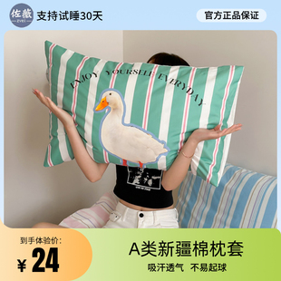 夏季 枕头套纯棉枕f套家用一对装 成人儿童枕芯内胆套枕巾保护套整