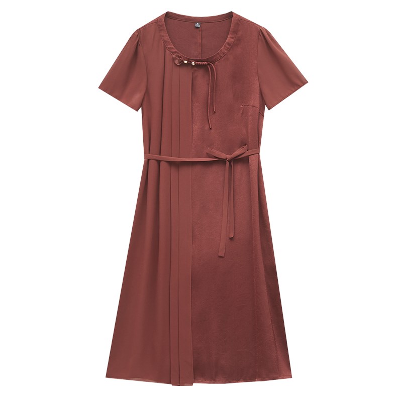 中年人时尚妈妈夏装洋气连衣裙2024新款中老年人女装夏季短袖裙子